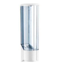 Dispenser per bicchieri in plastica -10x10x31,5 cm - bianco/azzurro trasparente - Mar Plast