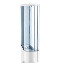 Dispenser per bicchieri in plastica -10x10x31,5 cm - bianco/azzurro trasparente - Mar Plast
