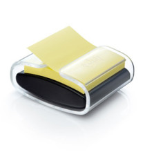 Dispenser Pro nero + 1 Post-it Super Sticky Z Notes - PRO-B-1SSCY-R330 - 76 x 76 mm - giallo Canary - Post-it