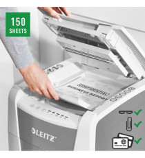 Distruggidocumenti Autofeed 150 P4 IQ - a frammenti - Leitz