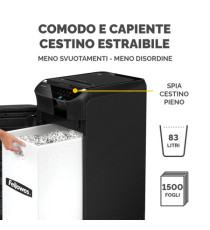 Distruggidocumenti Automax 600m - a microframmenti - 83lt - Fellowes