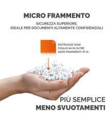Distruggidocumenti LX-201 - a microframmenti - bianco - Fellowes
