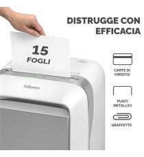 Distruggidocumenti LX-211 - a microframmenti - bianco - Fellowes