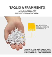 Distruggidocumenti M-7CM - a frammenti - nero - Fellowes