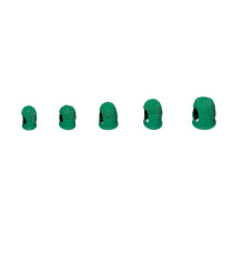Ditali Läufer - diametro 1,9 cm - caucciù - verde - Lebez - conf. 10 pezzi