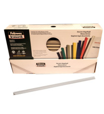 Dorsetti tondi per rilegatura - 8 mm - grigio - Fellowes - scatola 50 pezzi