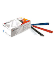 Dorsi spirale - 21 anelli - plastica - 10 mm - nero - Titanium - scatola 100 pezzi