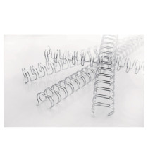 Dorsi WireBind per rilegatura - passo 3:1 - metallo - 34 anelli - 5 mm - argento - GBC - scatola 100 pezzi