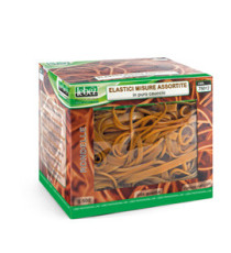 Elastici - misure assortite - 500 gr - caucciù - avana - Lebez