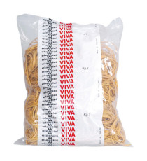Elastici ad anello - diametro 7 cm - 1 kg - gomma - giallo - Viva