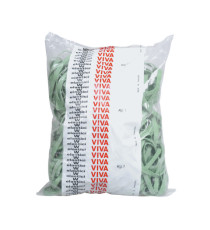 Elastici fettuccia - diametro 12 x 0,5 cm - 1 kg - gomma - verde - Viva