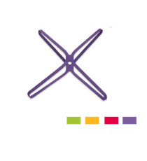 Elastici X Band - diametro 10 x 15 x 1,1 cm- 100 gr - colori assortiti - Lebez