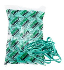 Elastico fettuccia - diametro 7 x 0,5 cm - 1 kg - gomma - verde - Lebez