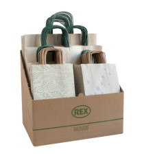 Espositore shopper Carta Erba - formati assortiti - Rex Sadoch - expo 100 pezzi