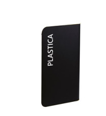 Etichetta adesiva raccolta differenziata - con stampa PLASTICA - 45 x 270 mm - vinile - bianco opaco - Medial