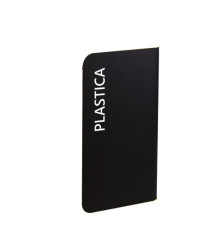 Etichetta adesiva raccolta differenziata - con stampa PLASTICA - 45 x 270 mm - vinile - bianco opaco - Medial