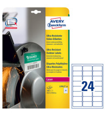 Etichette adesive - in PE - laser - permanenti - 63,5 x 33,9 mm - 24 et/fg - 10 fogli - bianco - Avery