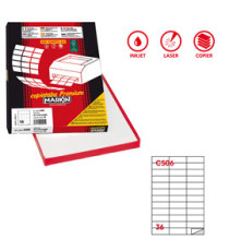Etichette adesive C/506 - in carta - permanenti - 70 x 24,25 mm - 36 et/fg - 100 fogli - bianco - Markin