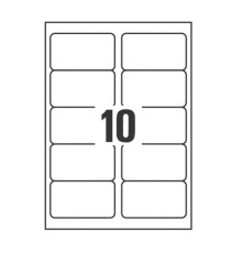 Etichette adesive coprenti BlockOut - in carta - permanenti - 99,1 x 57 mm - 10 et/fg - 25 fogli - bianco - Avery