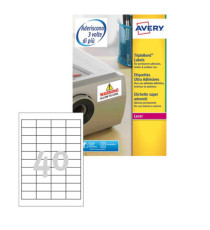 Etichette adesive extra strong L6140 - in poliestere - laser - permanenti - 45,7 x 25,4 mm - 40 et/fg - 20 fogli - bianc