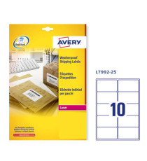 Etichette adesive extra strong L7992 - in poliestere - laser - permanenti - 99,1 x 57 mm - 10 et/fg - 25 fogli - bianco
