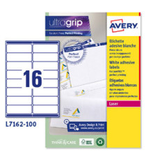 Etichette adesive L7162 - in carta - angoli arrotondati - laser - permanenti - 99,1 x 33,9 mm - 16 et/fg - 100 fogli - b