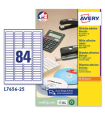Etichette adesive L7656 - in carta - angoli arrotondati - laser- permanenti - 46 x 11,1 mm - 84 et/fg - 25 fogli - bianc