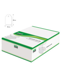 Etichette con filo A389 - 18 x 29 mm - bianco - Lebez - conf. 1000 pezzi
