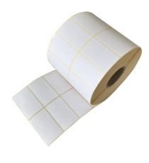 Etichette per trasferimento termico diretto - adesivo removibile - 2 piste - 50 x 30 mm - Printex - rotolo da 5000 pezzi