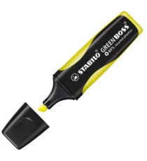 Evidenziatore Green Boss - punta a scalpello - tratto 2 - 5 mm - giallo 24 - 83% plastica riciclata - Stabilo