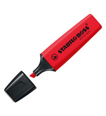 Evidenziatore Stabilo Boss Original - punta a scalpello - tratto 2 - 5 mm - rosso rosso - Stabilo