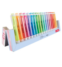 Evidenziatore Swing Cool Pastel - punta a scalpello - tratto 1 - 4 mm - colori assortiti - Stabilo - deskset 18 pezzi