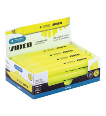 Evidenziatore Tratto Video  - punta a scalpello - tratto da 1,0mm-5,0mm - giallo - Tratto