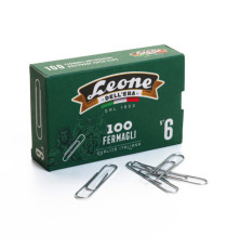 Fermagli zincati - n. 6 - 5,8 cm - Leone - conf. 100 pezzi