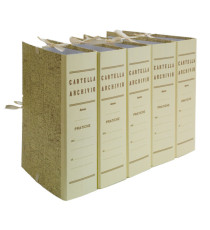 Faldone - legacci incollati - juta - 35 x 25 cm - dorso 8 cm - paglia - Brefiocart