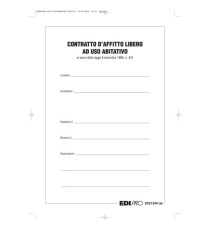 Fascicolo contratto di locazione libero - 29,7 x 21cm - Edipro