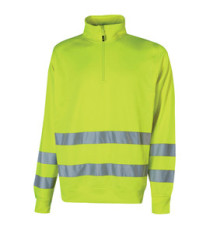 Felpa alta visibilità Felis - mezza zip - taglia L - giallo fluo - U-Power