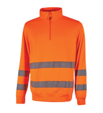 Felpa alta visibilità Felis - mezza zip - taglia XL - arancio fluo - U-Power