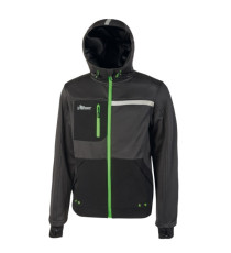 Felpa Galaxy - taglia L - nero/verde - U-Power