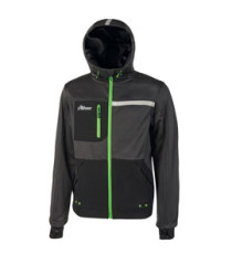 Felpa Galaxy - taglia XL - nero/verde - U-Power