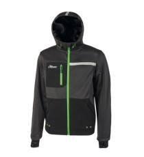 Felpa Galaxy - taglia XL - nero/verde - U-Power