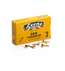 Fermacampioni ottonati - n. 3 - 1,7 cm - Leone - conf. 100 pezzi