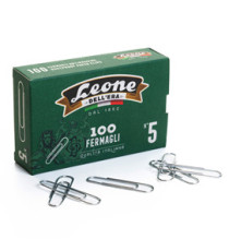 Fermagli zincati - n. 5 - 4,9 cm - Leone - conf. 100 pezzi