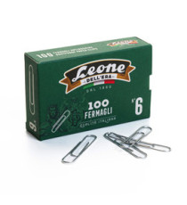 Fermagli zincati - n. 6 - 5,8 cm - Leone - conf. 100 pezzi