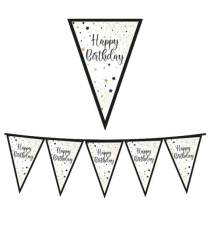 Festone bandiere Happy Birthday - 3 m - Big Party