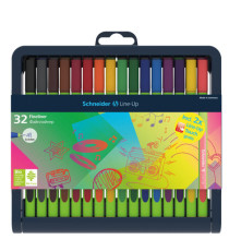 Fineliner Line-Up - punta 0,4mm - colori assortiti - Schneider - astuccio 32 colori