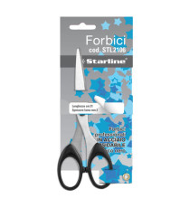 Forbici - 21 cm - lama in acciaio - impugnatura ABS - nero - Starline
