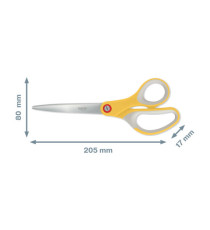 Forbici Cosy - 205 mm - acciaio - giallo - Leitz