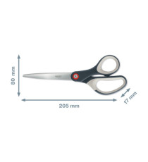 Forbici Cosy - 205 mm - acciaio - grigio - Leitz