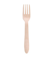 Forchetta monouso in legno - 16,5 cm - Signor Bio - conf. 100 pezzi